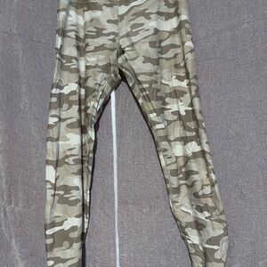 Calvin Klein Tan and Gray Leggings Modern Style